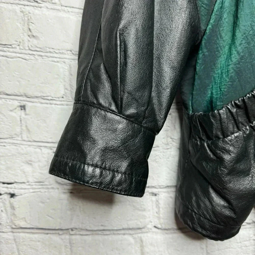 Vintage Pelle Men’s Leather & Nylon Jacket size Medium